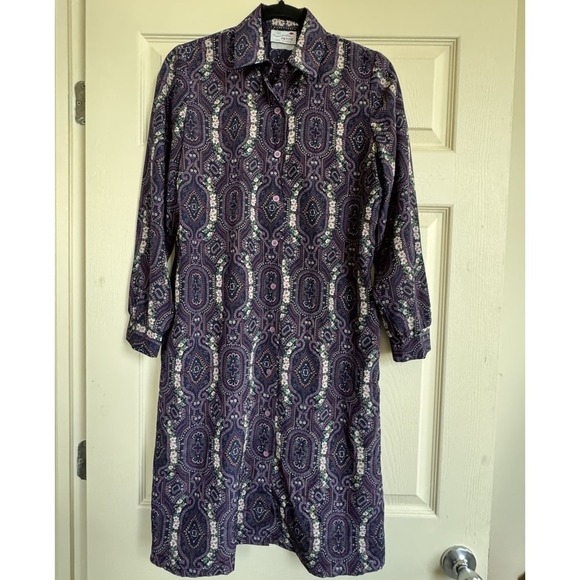 Dresses & Skirts - Serbin Dress Vintage Petite Shirt Dress Floral Made In USA